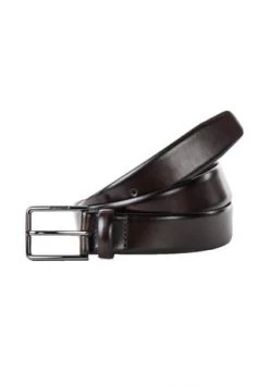 JOOP! Herren Gürtel - Coll. Belt 3,5 Cm, Echtleder, Dornschließe, Logo Braun