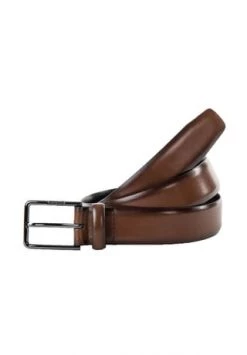 JOOP! Herren Gürtel - Coll. Belt 3,5 Cm, Echtleder, Dornschließe, Logo Hellbraun