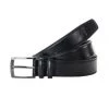 JOOP! Herren Gürtel - Coll. Belt 3,5 Cm, Echtleder, Dornschließe, Doppelte Nähte, Logo Schwarz