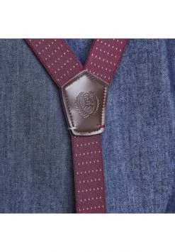 LERROS Hosenträger, Punkte, Für Herren 371 WINE RED -Kleidung Verkaufsladen unnamed file 296