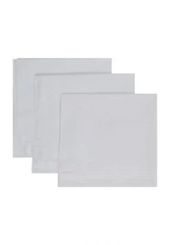 Rover & Lakes Taschentuch, 3er-Pack, Für Herren Weiß