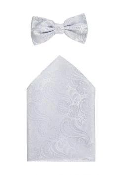 Prince BOWTIE Fliege Einstecktuch-Set, Paisley, Für Herren FB.3 H-BLAU