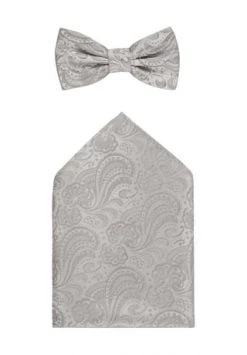 Prince BOWTIE Fliege Einstecktuch-Set, Paisley, Für Herren FB.7 H-GRAU -Kleidung Verkaufsladen unnamed file 344