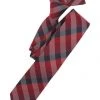 Venti Krawatte, Seide, Kariert, Für Herren Dunkelrot