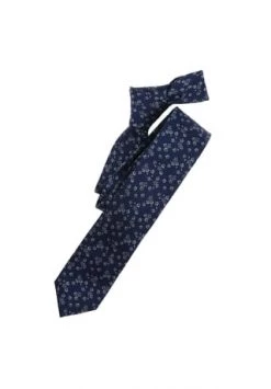 Venti Herren Krawatte Print Dunkelblau