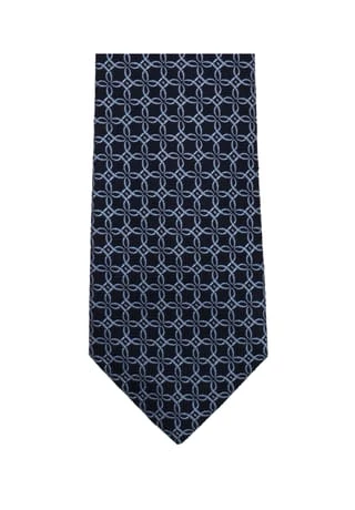 Venti Herren Krawatte Gemustert Sattes Mittelblau 3 Venti Herren Krawatte Gemustert Sattes Mittelblau – Bild 3