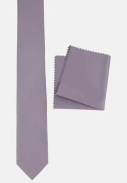Prestije.de Krawatte Krawatte Mit Einstecktuch Lila -Kleidung Verkaufsladen unnamed file 529