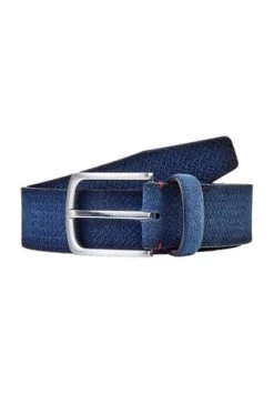 LERROS Gürtel, Leder, Dornschließe, Loch-Prägung, Für Herren 480 MIDNIGHT BLUE