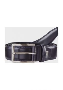 LERROS Gürtel, Leder, Dornschließe, Metall-Logo, Für Herren 485 NAVY