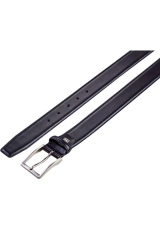 LERROS Gürtel, Leder, Dornschließe, Metall-Logo, Für Herren 485 NAVY 3 LERROS Gürtel, Leder, Dornschließe, Metall-Logo, Für Herren 485 NAVY – Bild 3