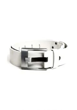 CIPO & BAXX® Ledergürtel Mit Dezentem Marken-Logo White