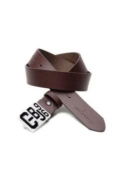 CIPO & BAXX® Ledergürtel In Tollem Design Brown