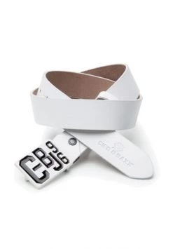 CIPO & BAXX® Ledergürtel In Tollem Design White