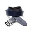 CIPO & BAXX® Ledergürtel In Tollem Design Navyblue