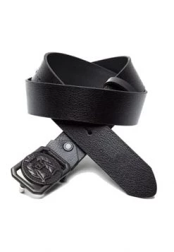 CIPO & BAXX® Ledergürtel Mit Extravaganter Schnalle Black